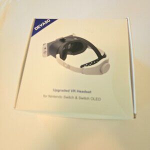 Devaso Upgraded VR Headset for Nintendo Switch and Switch OLED. Black and White.
